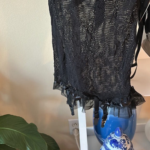 DREAMGIRL complete black sexy lingerie size large - Picture 6 of 9